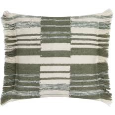 Cushion Covers Yard Torode Stiped Fringed 45cm x 45cm - Cushion Cover Green (45x45cm)