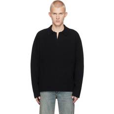 Represent Polotrøjer Represent Ribbed Knit Polo - Jet Black