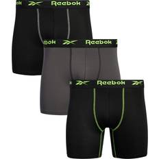 Reebok Men's Underwear Reebok Performance Quick Dry Moisture Wicking Boxer Briefs - Black/Blackened Pearl