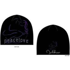 John Lennon Peace and Love Beanie Hat - Black