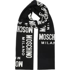 Moschino Logo Wool Scarf Men - Black/White