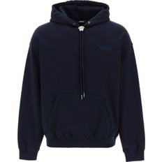 Versace Tröjor Versace Räfflad Bomullshoodie - Blue