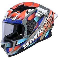 SMK Stellar #Uno, full face helmet color: Matt Orange/Grey/Blue