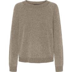 Brun - Dame - Sweatshirts Sweatere Vero Moda Doffyshine Pullover - Brown/Silver Mink