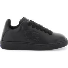 Shoes Burberry The Box Equestrian Leather Sneakers - Black