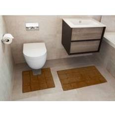 Rapport Home 2 Piece Bathroom Cotton Mat and Pedestal Set