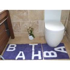 Rapport Home 2 Piece Bathroom Cotton Mat and Pedestal Set