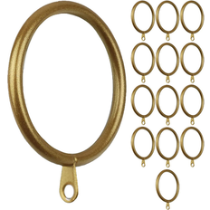 Gold Mounts & Hooks for Curtains Meriville 14 Pcs Metal Curtain Rings Set of 14