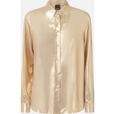 Donna - Oro Camicie Pinko Classic Gold Georgette Shirt - Beige/Or