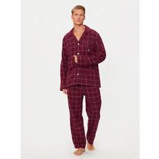 Rot Schlafanzüge Pyjama Set Damson Red Windowpane - Rot