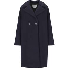 Harris Wharf London Blue Bouclé Coat