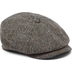 Barbour M Caps Barbour Fyne Tweed Baker Boy Flat Cap - Green