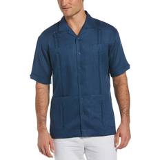 Linen Shirts Cubavera Classic Guayabera Shirt Short Sleeve - Ensign Blue