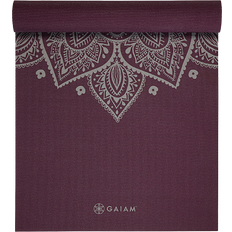 Yogautstyr Gaiam Midnight Plum Sundial Flower Yoga Mat 5 mm