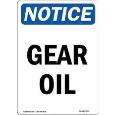 SignMission OSHA Notice Sign 7 x 10 in - Gear Oil