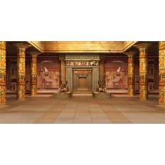 Photo Backgrounds Aofoto 15x8ft Egyptian Temple Hypostyle Hall Backdrop Vinyl Archaeology Golden Egypt Palace with Hieroglyphic Wall Mural Background for Photography Travel Photo Booth Props Poster