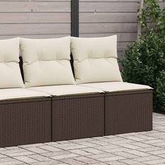 vidaXL Sofasæt 4 Dele Med Hynder Polyrattan - Brun Loungesæt