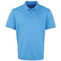 Geruit Polo's Premier Coolchecker Pique Poloshirt - Saffierblauw