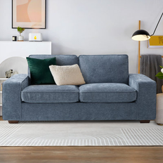 Latitude Run Van Winkle Blue Chenille Sofa 71.2" 2 Seater