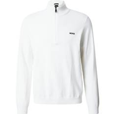 Momentum Knitted Half Zip - Green/White