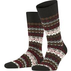 Brune - Herre Sokker Falke Aspen Fairisle Socks - Dark Brown