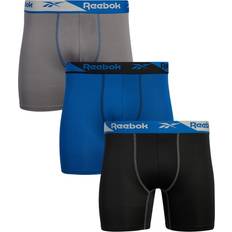 Reebok Men's Underwear Reebok Boxer Briefs 3 Pack - Black/Blue/Grey