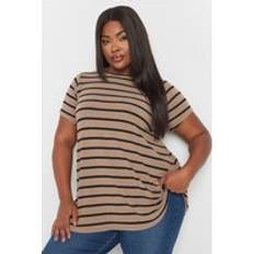 Clothing Yours Ribbed Swing T-Shirt - Light Brown