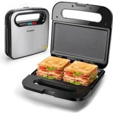 Aigostar Sandwich Toaster Panini Press, Deep Fill Toastie Maker, Non-Stick Sandwich Grill Flat Plates, Indicators, Locking Latch Roy Max