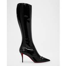 Christian Louboutin High Boots Christian Louboutin Women's 90s Botta Knee High Leather Boots - Black