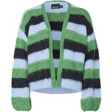 Cashmere Trøjer Pieces Pcficca Ls Loose Knit Cardigan - Fern Green/Navy