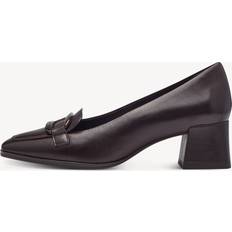 Bruna - Dam Pumps Tamaris Pumps I Skinn Klackskor - Mahogny