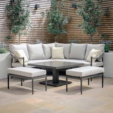 Maze Roma Rope Weave Corner Patio Dining Set