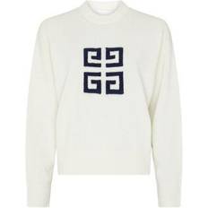 Givenchy Dame Sweatere Givenchy Crewneck Sweater 4G Logo - Hvid
