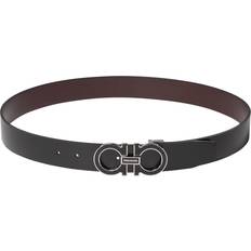 Pelle - Uomo Abbigliamento Ferragamo Adjustable Reversible Gancini Belt - Black