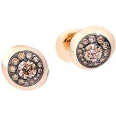Pomellato Women's Nuvola 18K Rose Gold & Brown Diamond Stud Earrings Brown Diamond