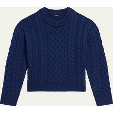 Denim Sweaters Theory Aran Knit Sweater - Dark Denim