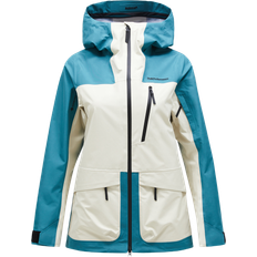 Multifärgade - Skidor Jackor Peak Performance W Vertical Gore-tex Jacket - Hydro Fresh/Sand