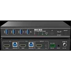 Nordic 8K60Hz KVM Switch 2 till 1 Stöder