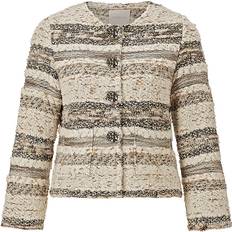 Rich & Royal Glam Bouclé Jacket Pearl White