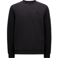 Moncler Pullover Moncler French Terry & Knit Sweatshirt - Navy