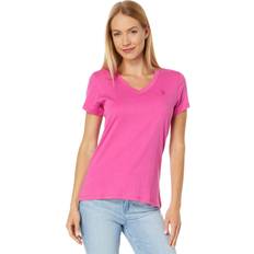 Tops U.S. Polo Assn. Iconic V-Neck Tee - Fucshia Fedora