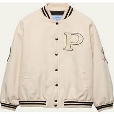 Bomber Jackets - Canvas Prada Canvas Old Oversized Bomber Jacket - Avorio