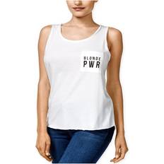 Guess Women Tank Tops Guess Printed Pocket Tank Top - White