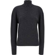 Burberry Dam Tröjor Burberry Stickade Tröjor Ull Turtleneck - Grå