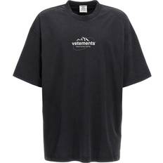 Clothing VETEMENTS Men's Spring Logo T-Shirt - Black