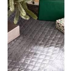 Dibor Grey Velvet Quilted Christmas 48" One Size Decoration