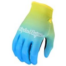 Gule MC-hansker Troy Lee Designs Flowline Motocross Gloves Faze Blue Yellow, Blue/yellow