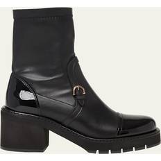 Ferragamo Ankle Boots Ferragamo Selyna Block Heel Boots - Black