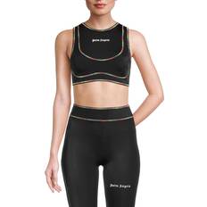 Palm Angels Overdele Palm Angels Crop Top Med Pailletter - Sort