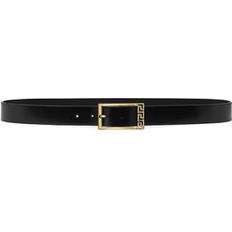 Oro Cinture Versace Calf Leather Belt - Black Gold